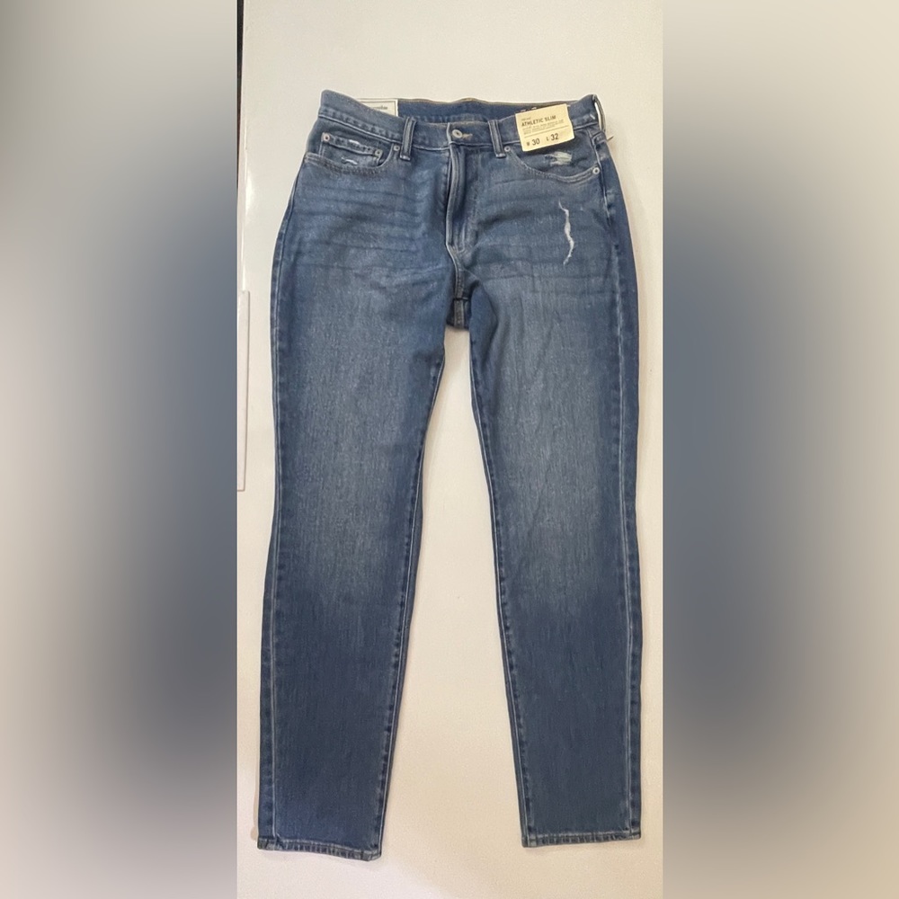 Abercrombie and fitch athletic slim jeans